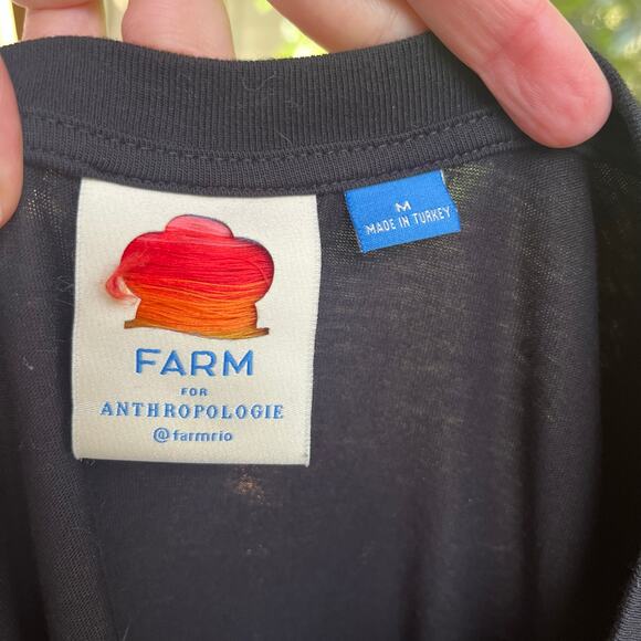 Farm Rio For Anthropologie Women's Black Tiered Ruffled Maxi Dress Size M - Picture 5 of 8